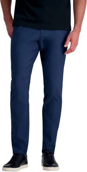 Haggar Men's Life Khaki Slim Fit Flat Front Flex Pant
