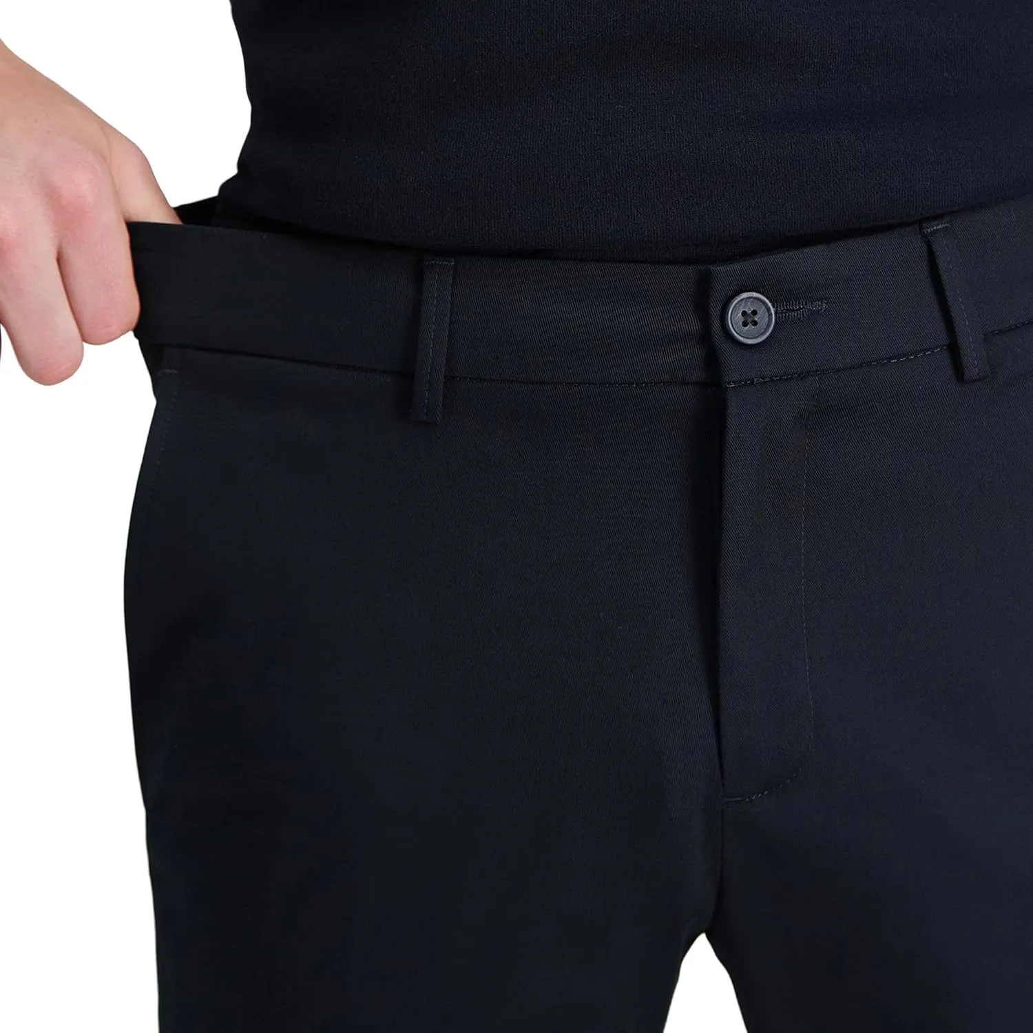 Haggar Men's Premium No Iron Khaki Slim Fit Flat Front Casual Pant