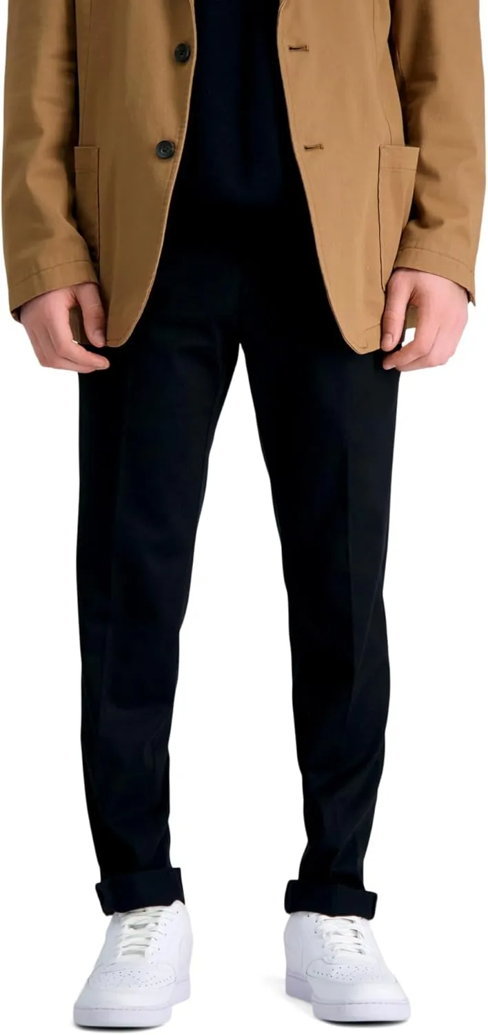 Haggar Men's Premium No Iron Khaki Slim Fit Flat Front Casual Pant