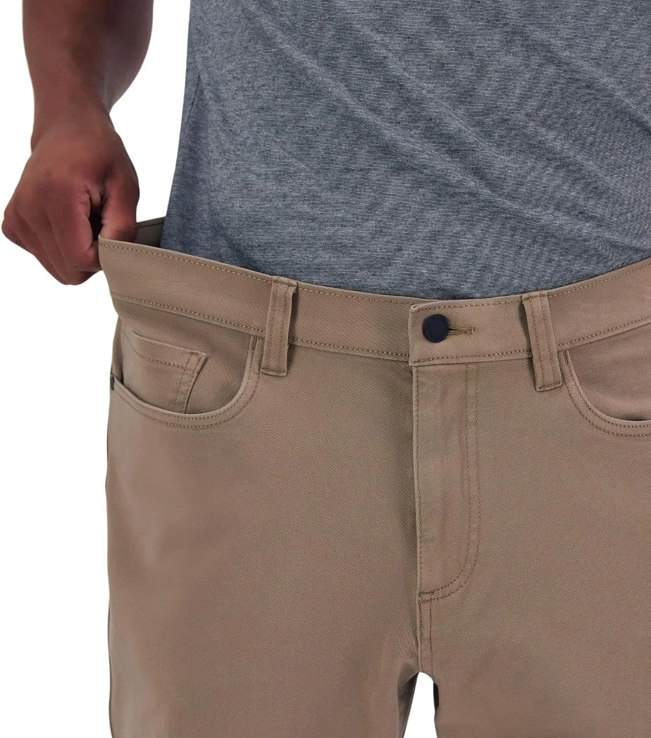 Haggar Men's The Active Series Slim/Straight Fit Flat Front Pant