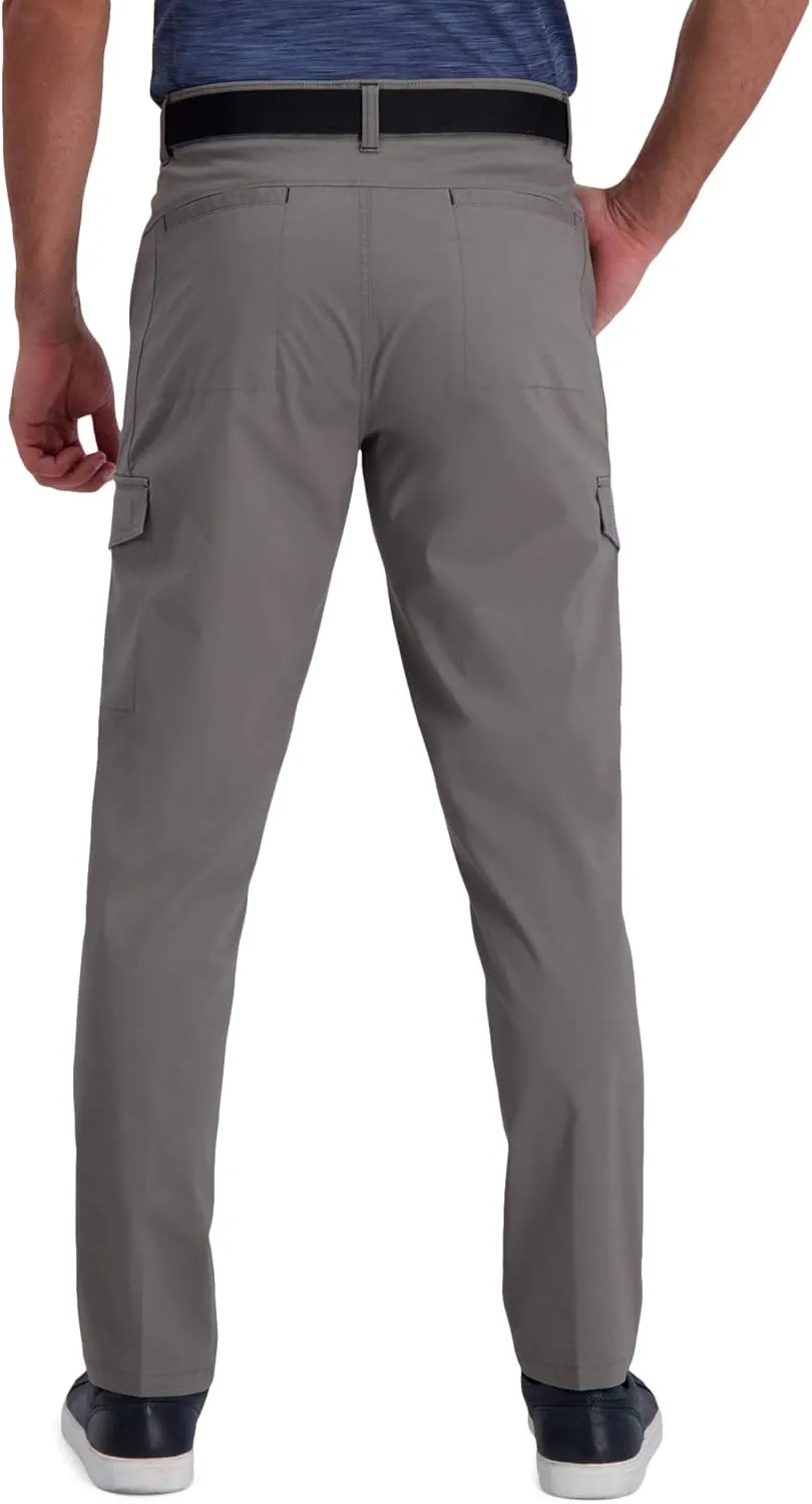 Haggar Men's The Active Series Slim/Straight Fit Flat Front Pant