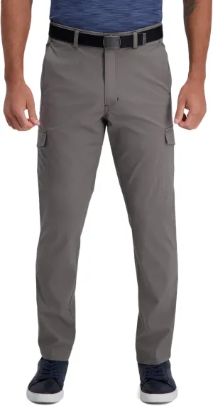Haggar Men's The Active Series Slim/Straight Fit Flat Front Pant