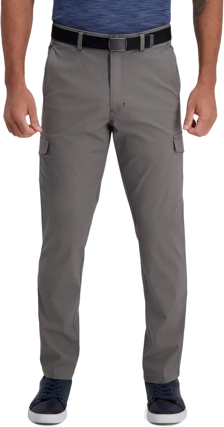 Haggar Men's The Active Series Slim/Straight Fit Flat Front Pant