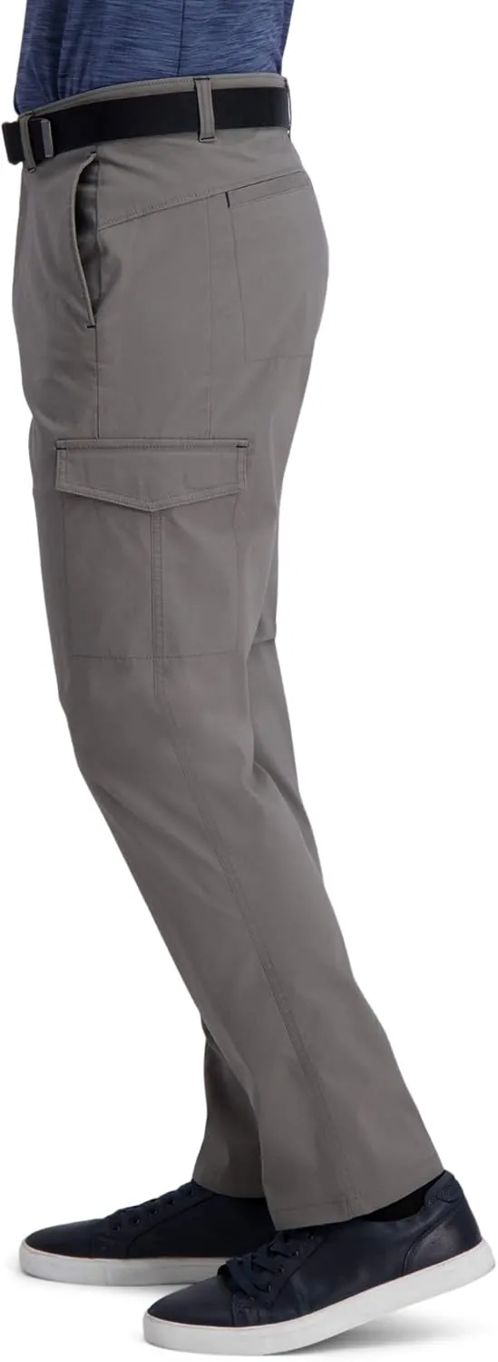 Haggar Men's The Active Series Slim/Straight Fit Flat Front Pant