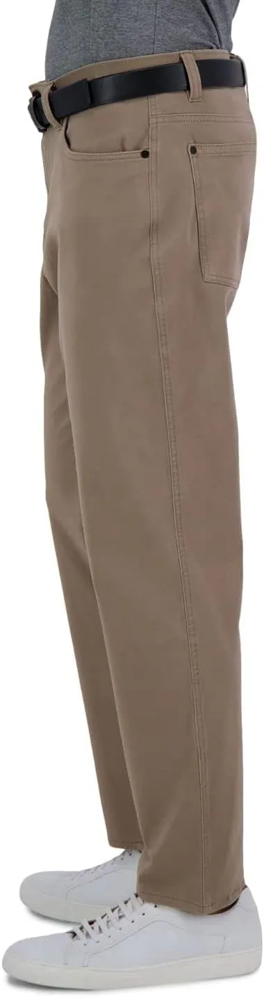 Haggar Men's The Active Series Slim/Straight Fit Flat Front Pant