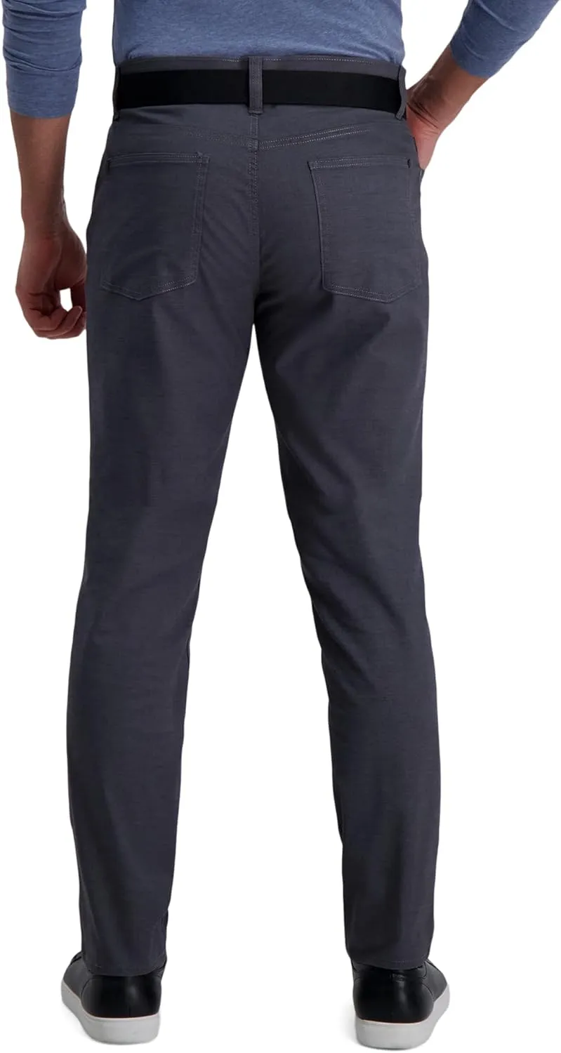 Haggar Men's The Active Series Slim/Straight Fit Flat Front Pant