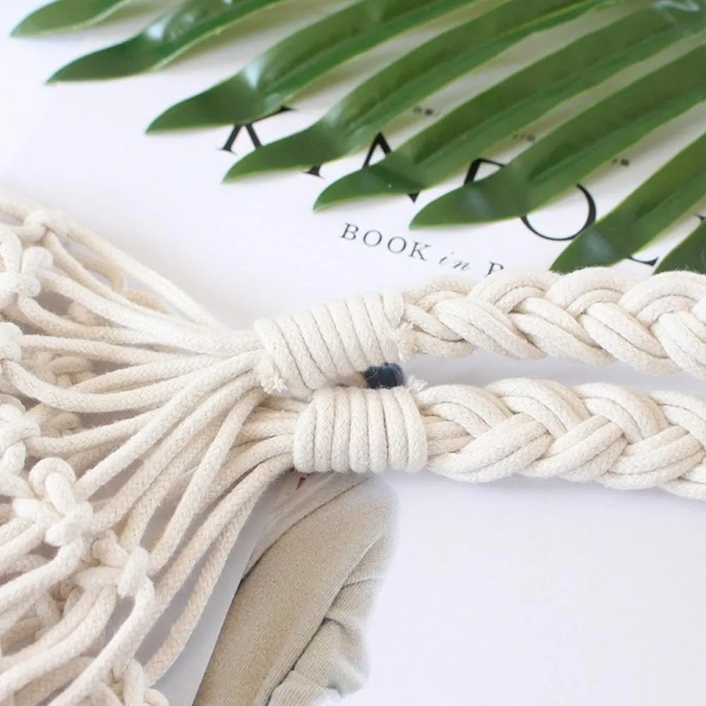Handmade Crochet Bag, Netted Tote Bag, Cream