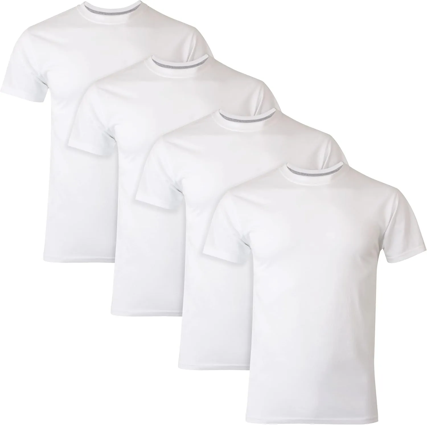 Hanes Men's Fresh Iq Slim Fit Crew Undershirt, 4-pack