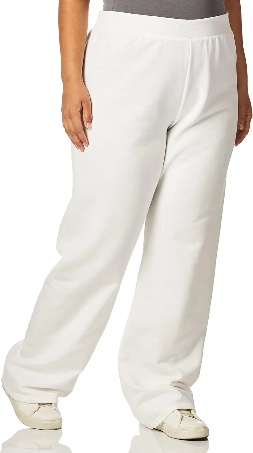 Hanes Women's Sweatpants, EcoSmart Fleece Open Bottom Sweatpants for Women, Regular & Petite Sizes