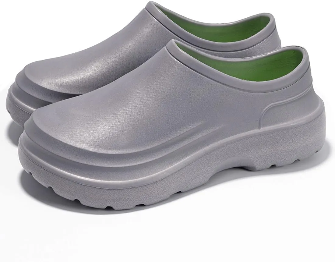 Harssidanzar Mens Clogs, Chef Shoes for Men,Garden Shoes,Slip On Work Shoes for Food Service, Garden, or Nursing HM201US