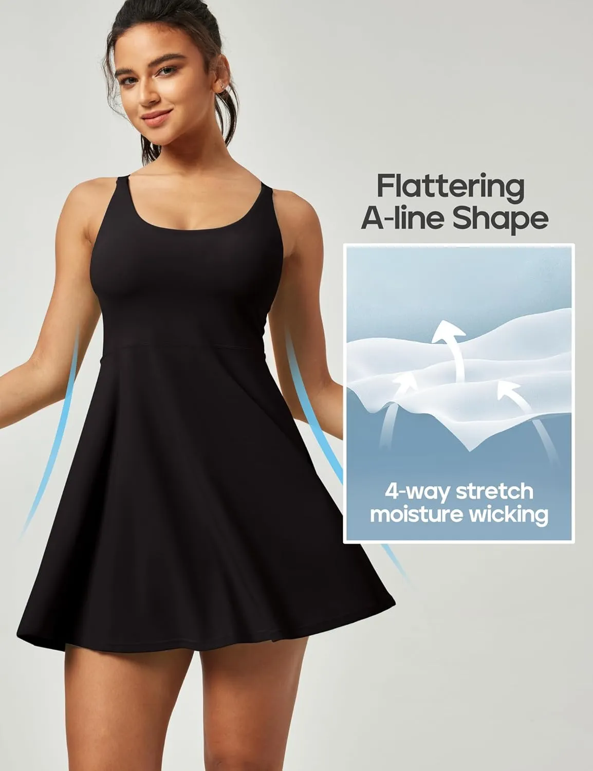 Heathyoga Tennis Dresses for Women Athletic Dress with Shorts Underneath Workout Dress with Pockets Summer Golf Outfits