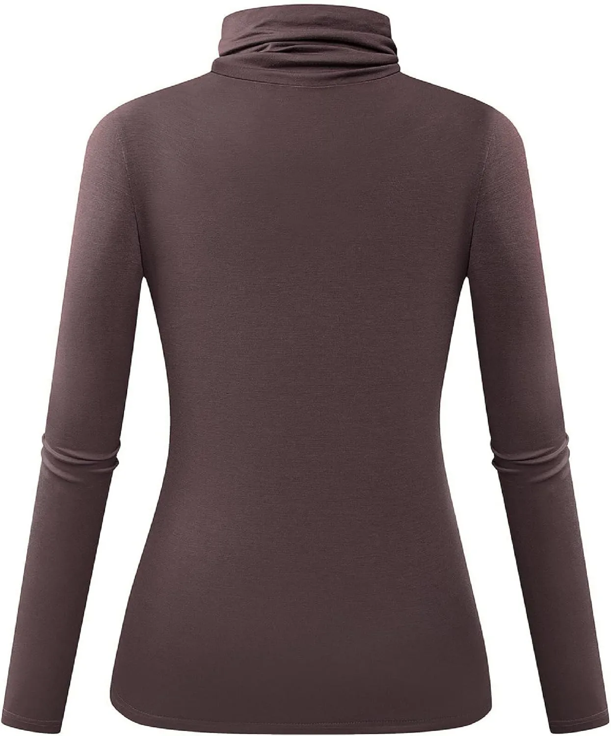Herou Womens Long Sleeve Turtleneck Slim Fitted Lightweight Casual Active Layer Tops Shirts