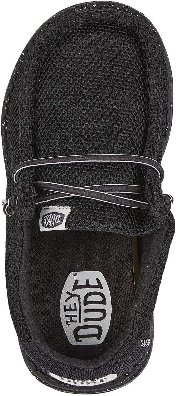 Hey Dude Boy's Wally Heathered Mesh | Youth's Shoes | Youth Slip-on Loafers | Comfortable & Light-Weight