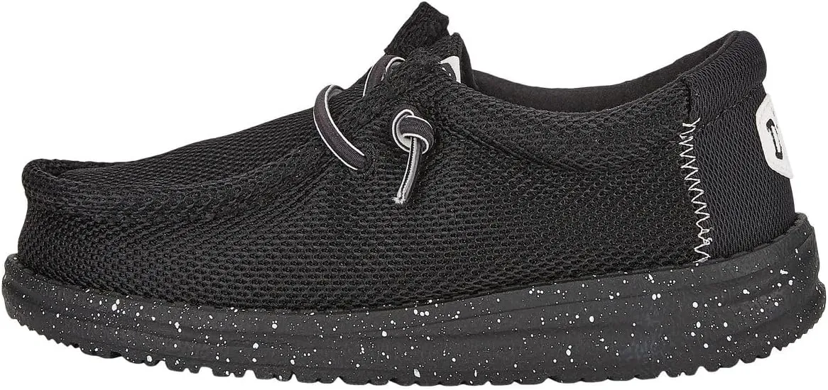 Hey Dude Boy's Wally Heathered Mesh | Youth's Shoes | Youth Slip-on Loafers | Comfortable & Light-Weight