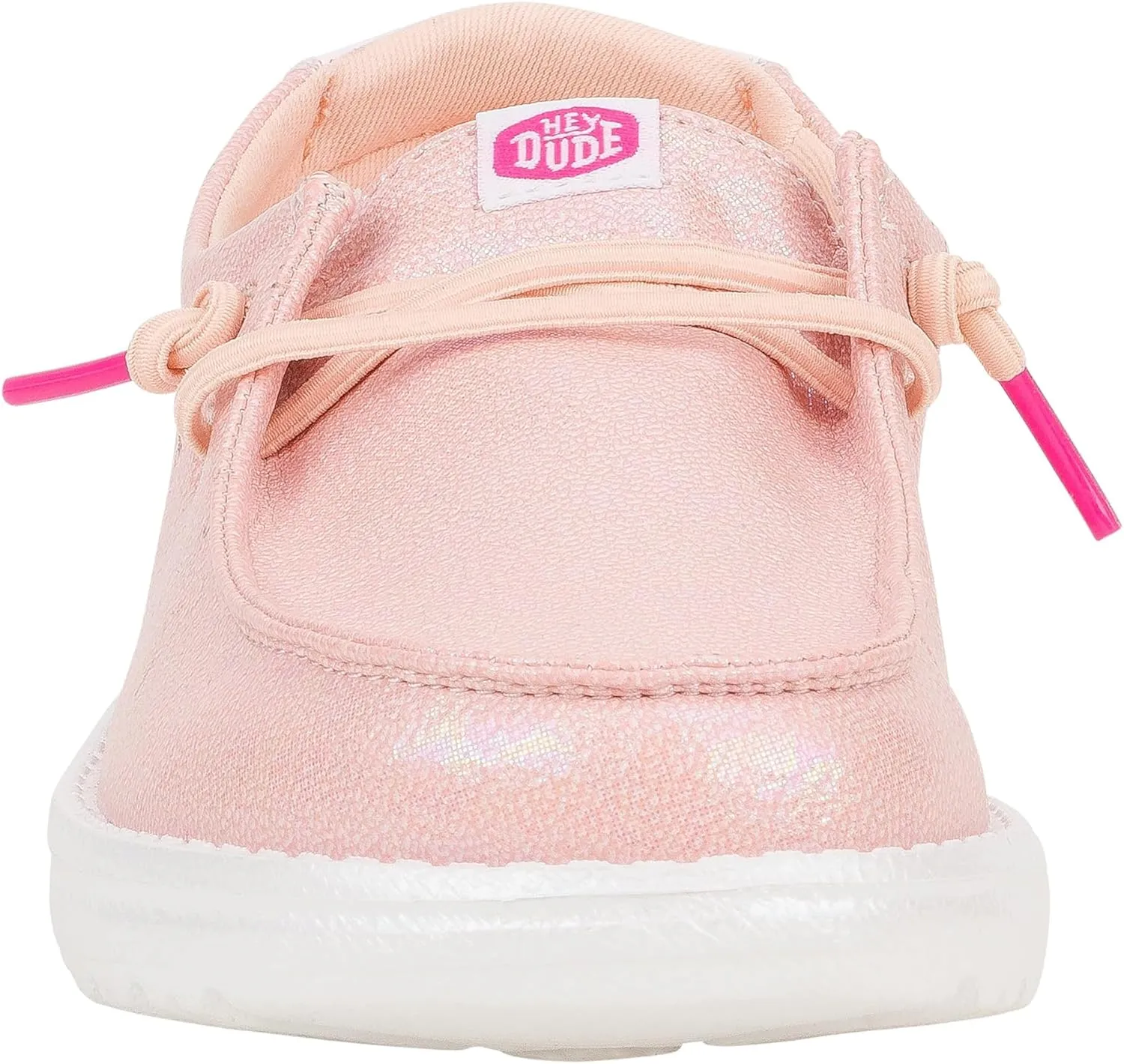 Hey Dude Kids Wendy Iridescent Sparkle (Little Kid/Big Kid) - Loafers for Kids - Canvas Upper - Cotton Lining