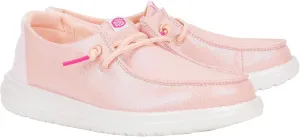 Hey Dude Kids Wendy Iridescent Sparkle (Little Kid/Big Kid) - Loafers for Kids - Canvas Upper - Cotton Lining