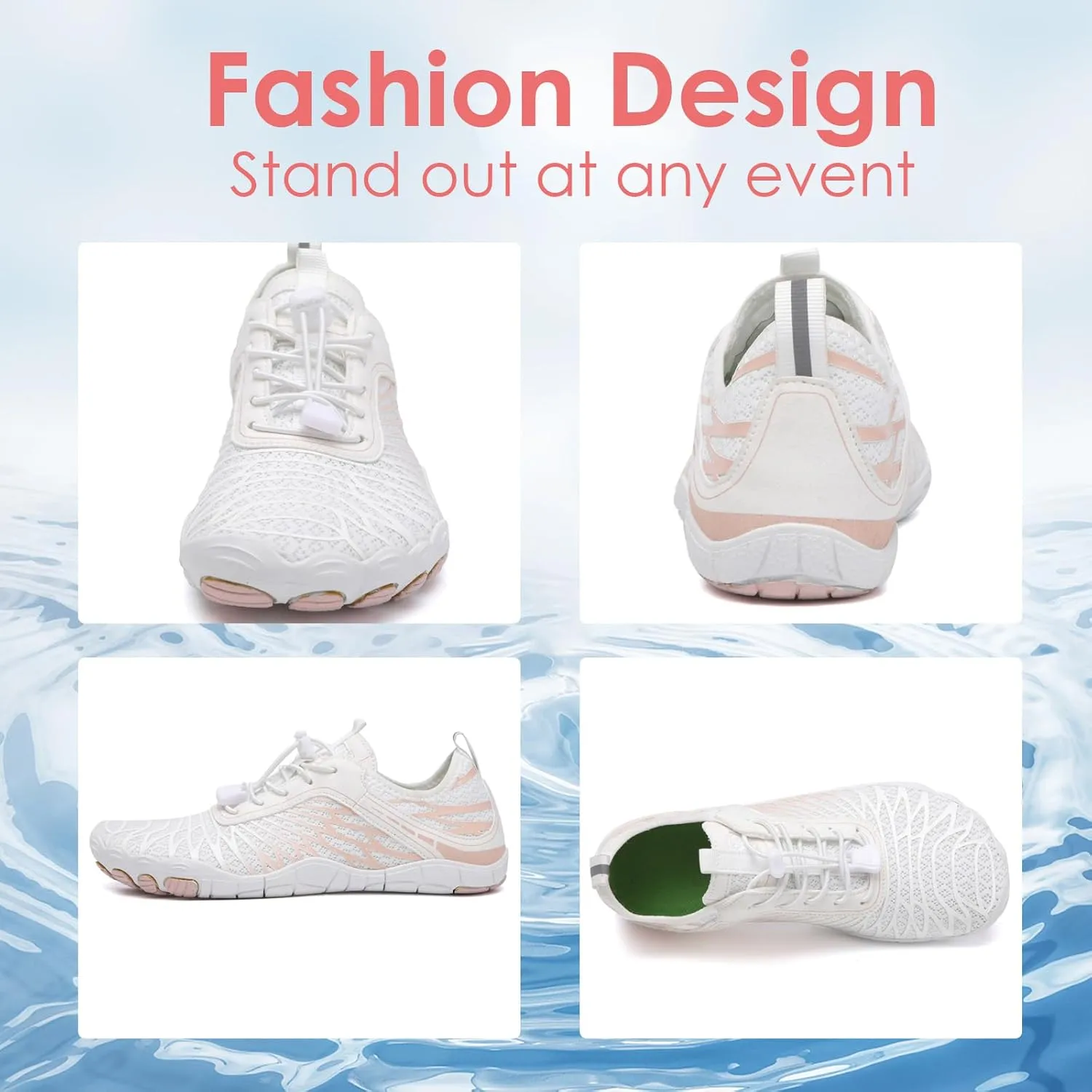 Hike Barefoot Shoes for Women & Men Breathable & Non-Slip Footwear Athletic Wide Toe Water Shoes