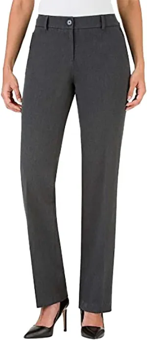 Hilary Radley Women Flat Front Slim Leg Dress Stretch Pants 1244082