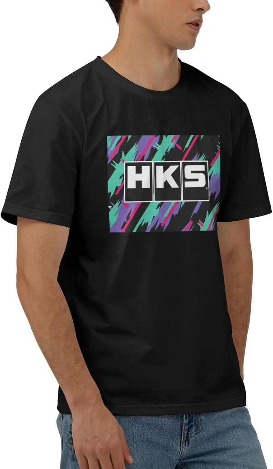 Hks Japanese Aftermarked Car Parts T-Shirt Men's Classic Basic Homecoming Basic Spring Short Sleeve Tops