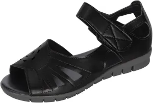 hlysgo Anti-slip Vintage Soft Mom Shoes, Hook-and-loop Wide Width Comfortable Open Toe Casual Loafers Slides