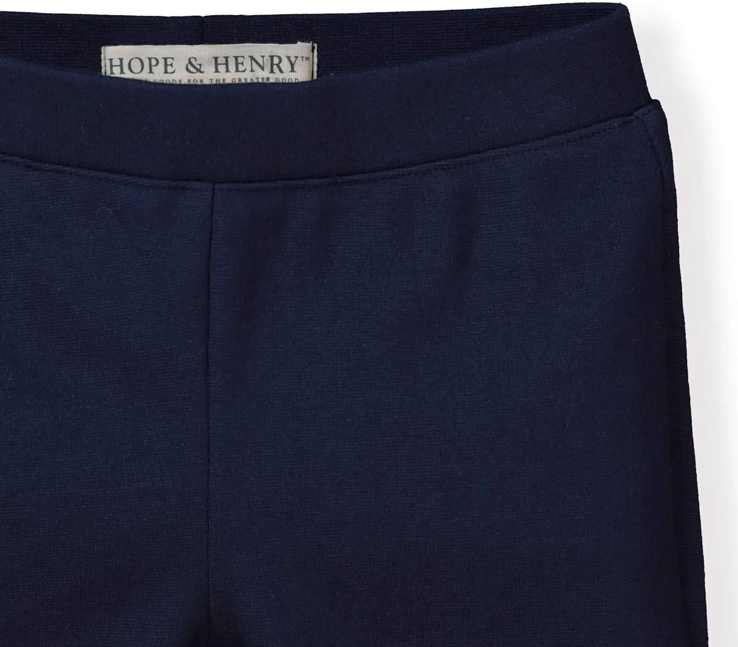 Hope & Henry Girls' Ponte Pants with Button Details