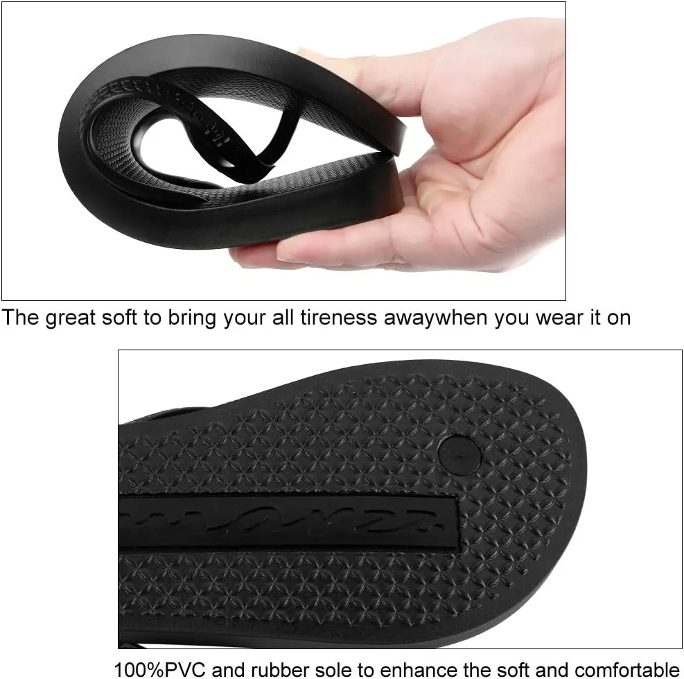 Hotmarzz Women's Slim Flip Flops Fashion Beach Slippers Flat Sandals