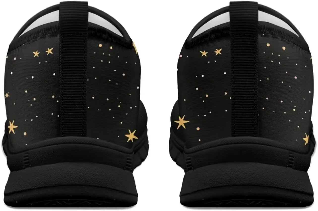 Howilath Skull Print Slip on Shoes for Men Casual House Shoes Running Sneakers Hands Free Shoes with Anti-Slip Sole