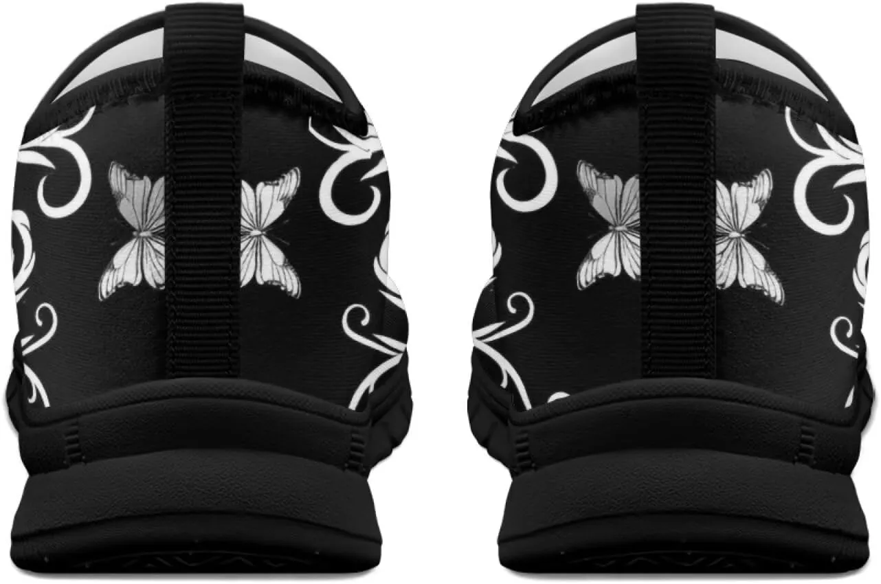 Howilath Skull Print Slip on Shoes for Men Casual House Shoes Running Sneakers Hands Free Shoes with Anti-Slip Sole