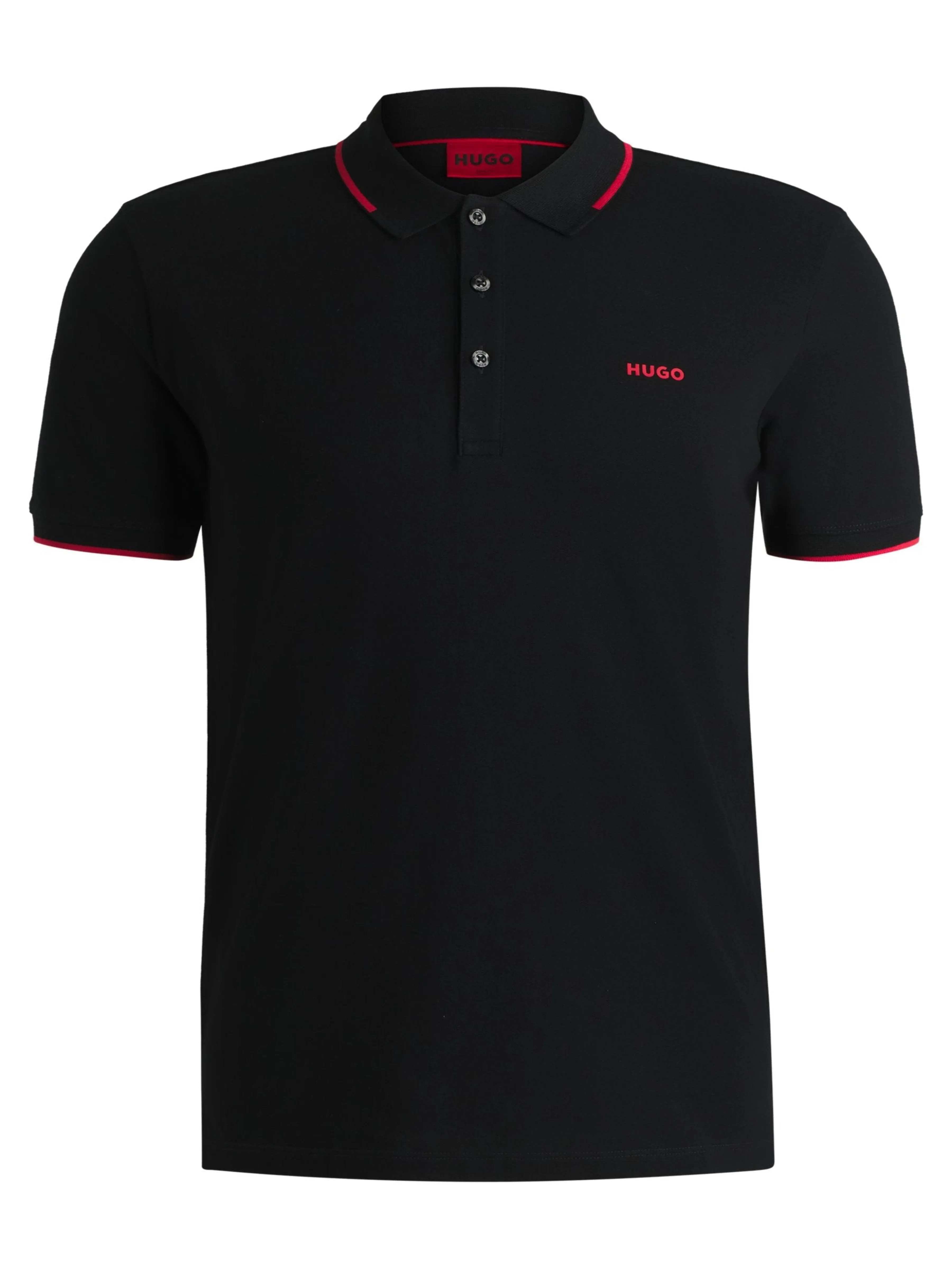Hugo B.™ Stretch-cotton slim-fit polo shirt with printed logo