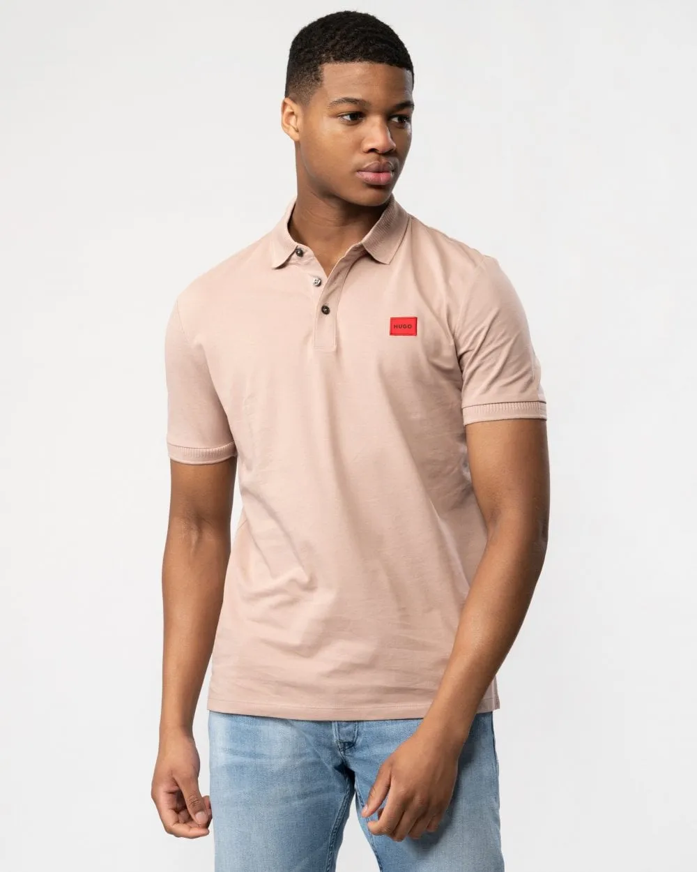 HUGO Dereso232 Mens Cotton-Piqué Slim-Fit Polo Shirt