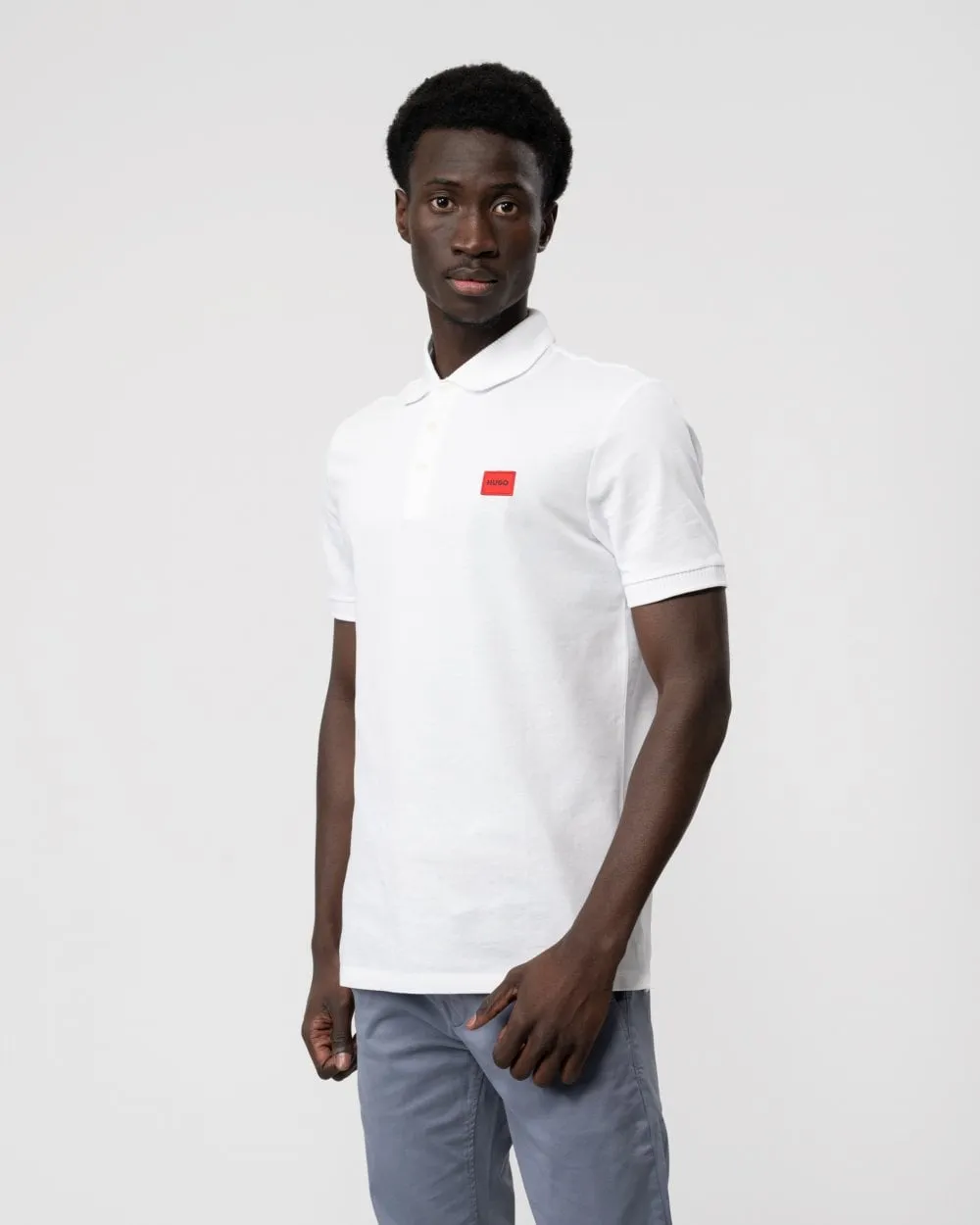 HUGO Dereso232 Mens Cotton-Piqué Slim-Fit Polo Shirt