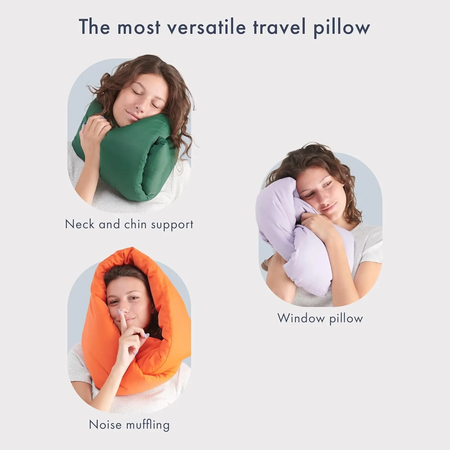Huzi Infinity Pillow - Travel Neck Pillow - Versatile Soft 360 Support Scarf - Machine Washable - Home Travel Flight Road Trips Airplane Sleeping (Midnight Grey)