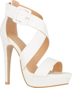 ILLUDE Women's High Heels Open Toe Ankle Strap Stilettos Platform Sexy Party Heeled Sandals – Cake