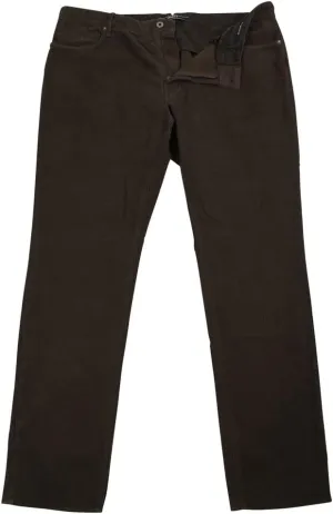Incotex Brown Solid Pants - Slim