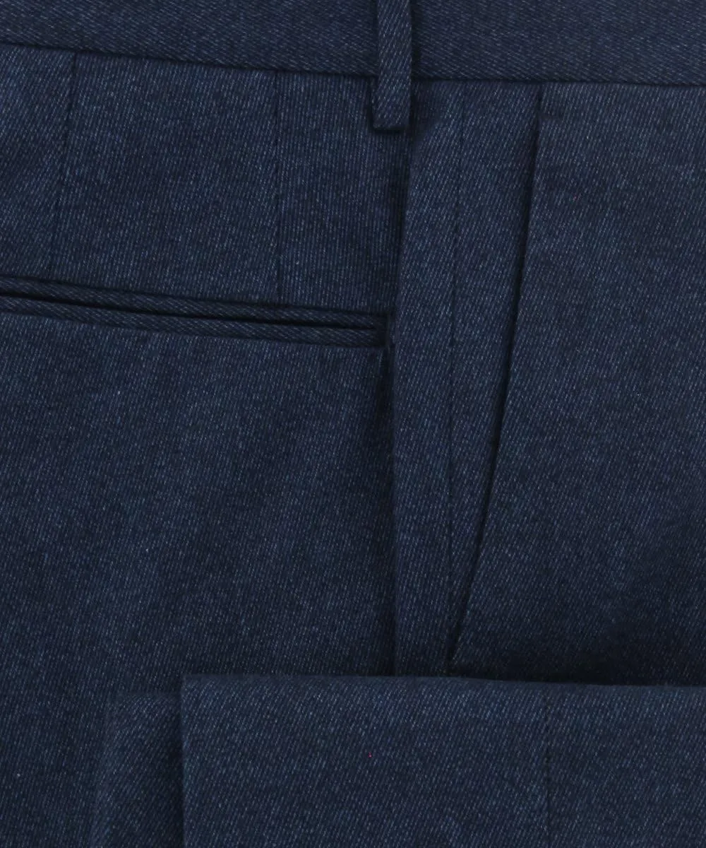 Incotex Dark Blue Melange Pants - Slim