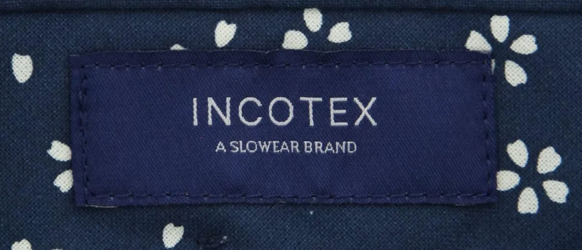 Incotex Dark Blue Melange Pants - Slim