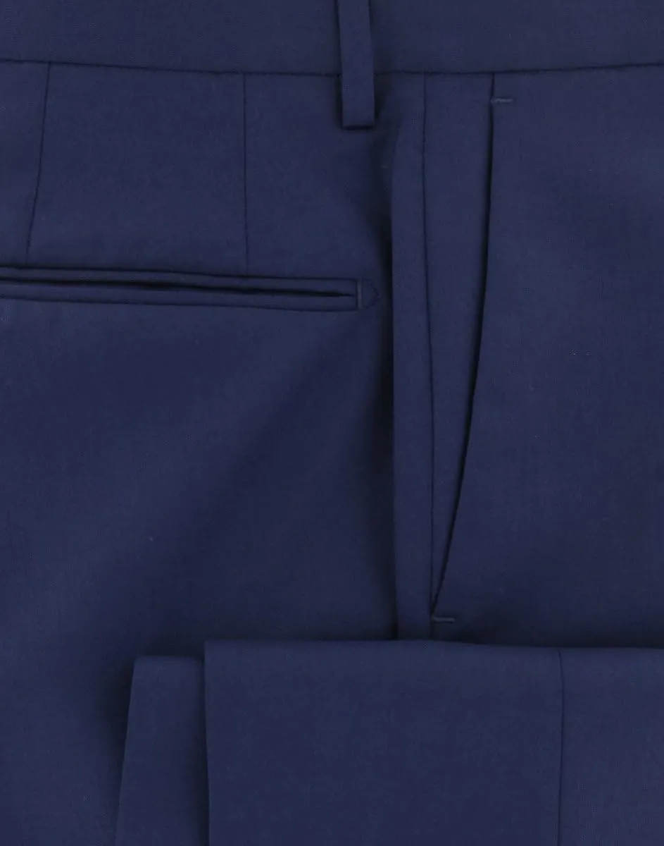 Incotex Dark Blue Solid Pants - Slim
