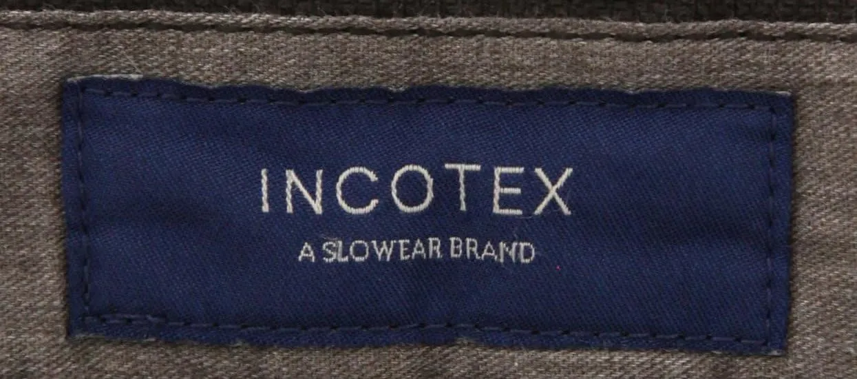 Incotex Dark Brown Solid Pants - Extra Slim
