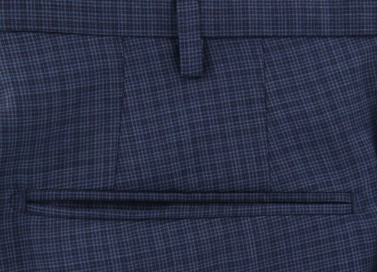 Incotex Navy Blue Fancy Pants - Slim