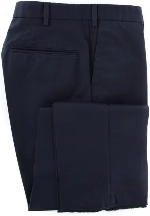 Incotex Navy Blue Solid Pants - Slim