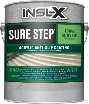 INSL-X SU011009A-01 Sure Step Acrylic Anti-Slip Coating Paint, 1 Gallon, White