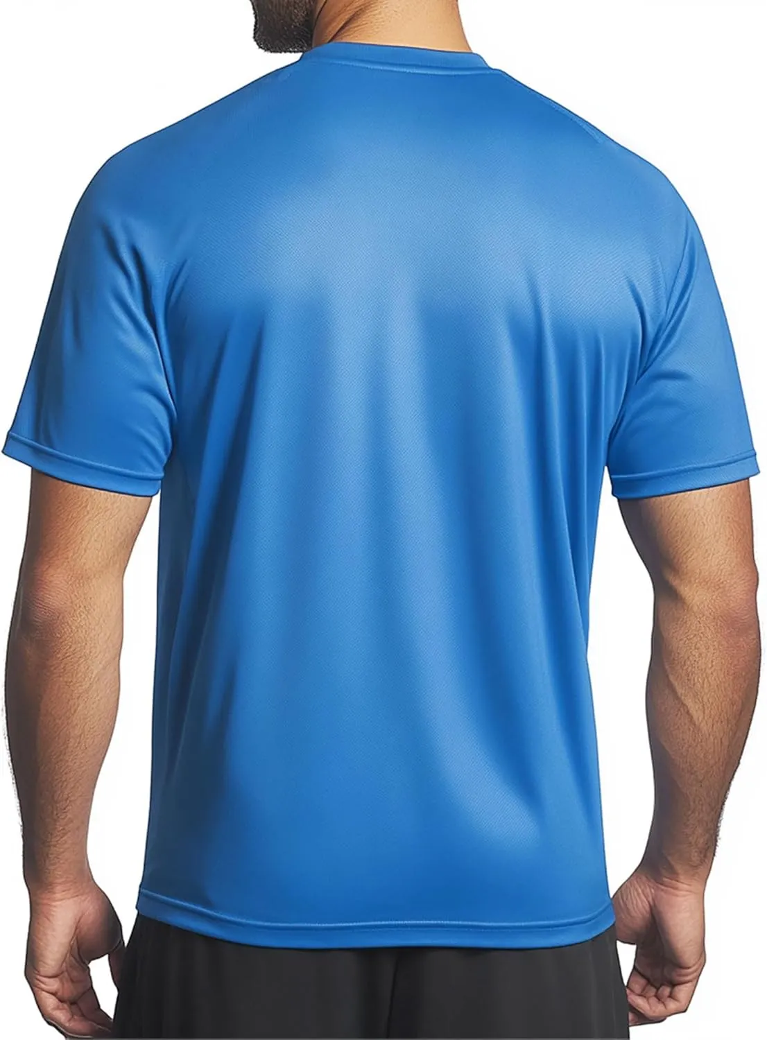 Instant Cooling Quick Dry Workout Shirt for Men Coolmax Moisture Wicking Performance Crew Neck Running Comfort