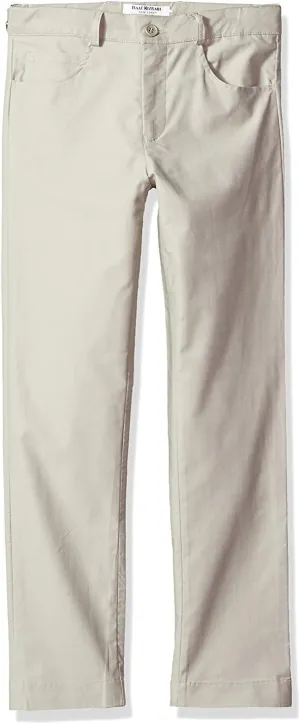 Isaac Mizrahi Boy's Jean Style Slim Fit Adjustable Waist 100% Cotton Pant - Colors