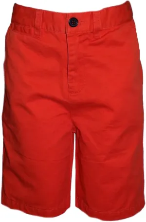 Isaac Mizrahi Boy's Slim Fit Flat Front Adjustable Waist 100% Cotton Shorts- Colors