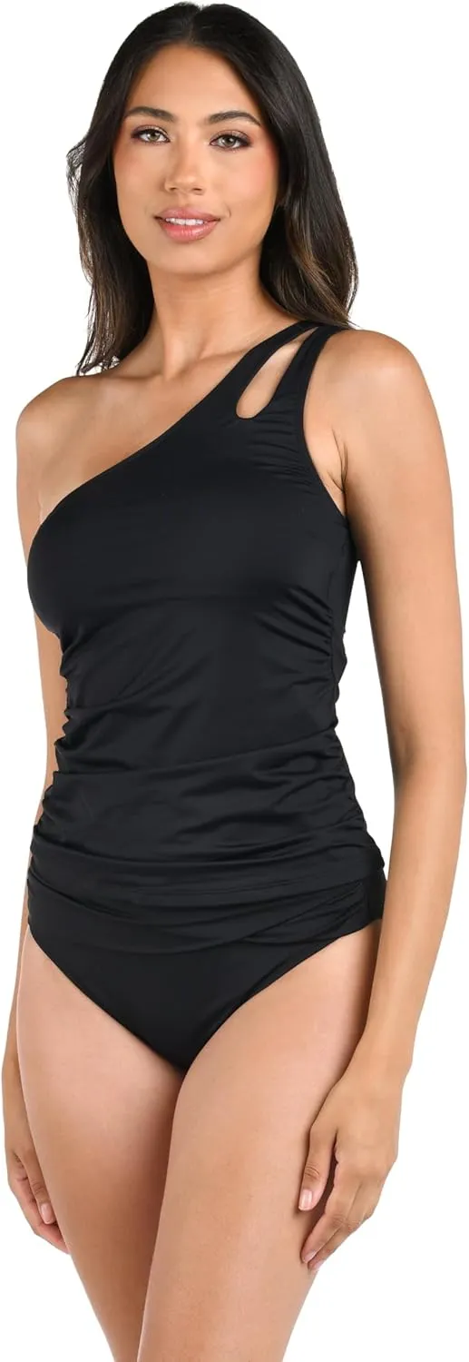 Island Goddess One Shoulder Keyhole Tankini Swimsuit Top