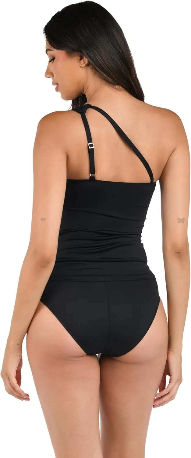 Island Goddess One Shoulder Keyhole Tankini Swimsuit Top
