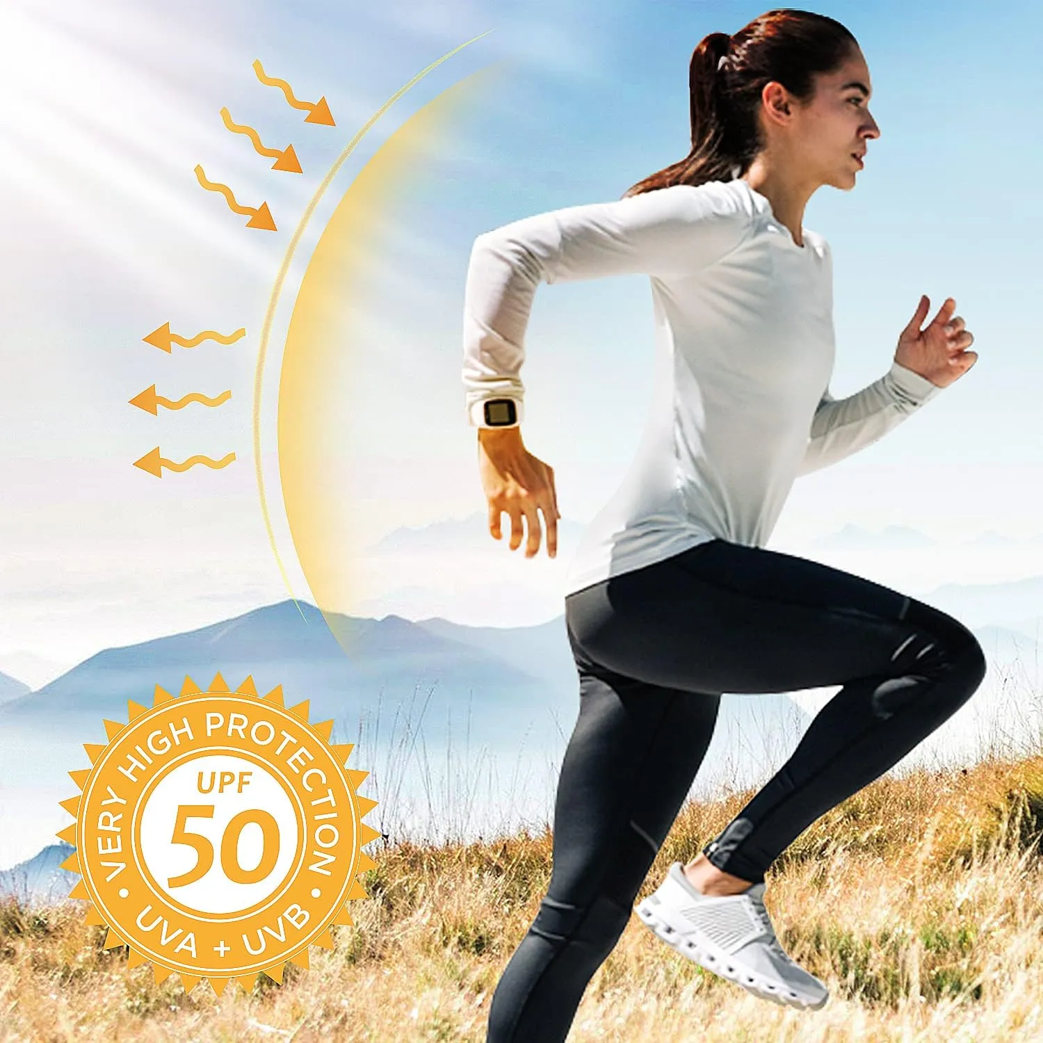 isnowood Women's Sun Protection Long Sleeve Shirts, UPF 50  UV Rash Guard Swim Shirt, Workout Hiking Running Athletic Tops