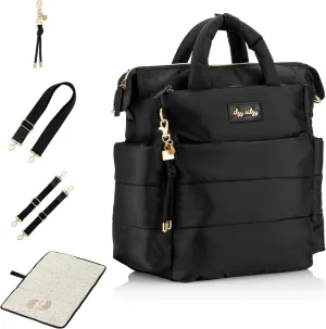 Itzy Ritzy Dream Convertible Diaper Bag Tote Backpack - Baby Diaper Bag with 14 Pockets, Changing Pad & More (Midnight Black)