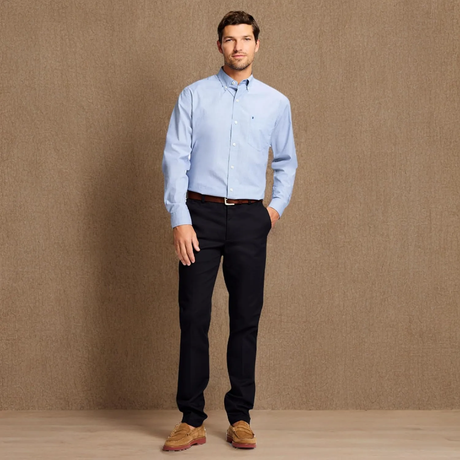 IZOD Men's American Chino Flat Front Slim Fit Pant