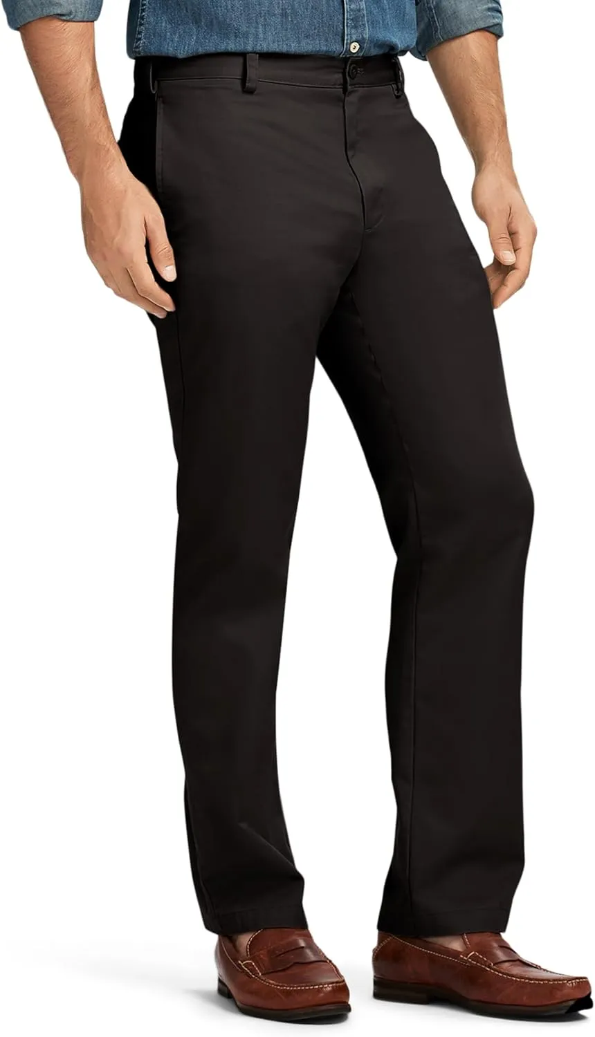 IZOD Men's American Chino Flat Front Slim Fit Pant
